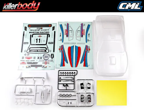 #KB48859 - KILLERBODY LANCIA 037 190MM CLEAR BODY RALLY