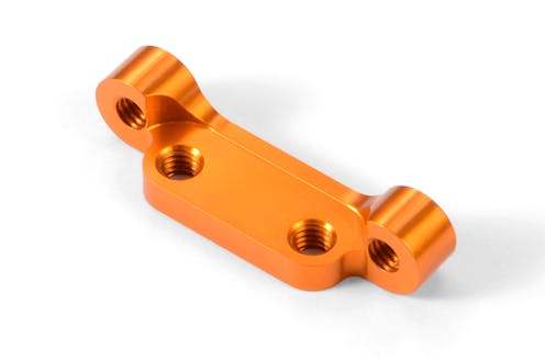 #XR372310-O - TEAM XRAY ALU LOWER GRAPHITE SUSPENSION ARM HOLDER - ORANGE