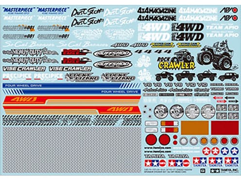 #TA54630 - TAMIYA OFF ROAD CAR SPONSOR STICKERS