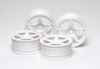 Tamiya #TA53471 - TAMIYA M NARROW WHITE 5 SPOKE WHEELS