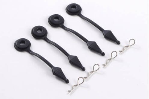 #FAST888BK - FASTRAX BODY PIN HOLDER/BODY PROTECTOR 4pcs MEDIUM BLACK