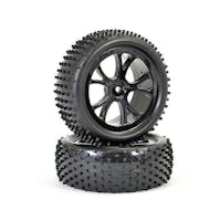 #FTX6300B - FTX VANTAGE FRONT BUGGY TYRE MOUNTED ON WHEELS (PR) - BLACK