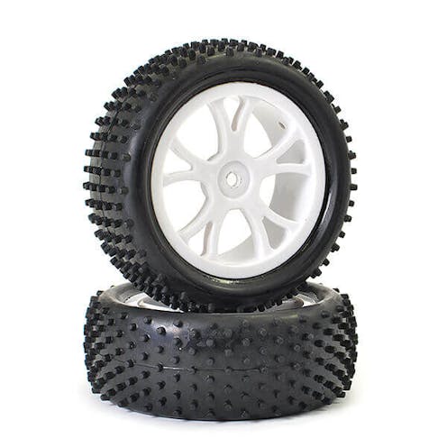 #FTX6300W - FTX VANTAGE FRONT BUGGY TYRE MOUNTED ON WHEELS (PR) - WHITE