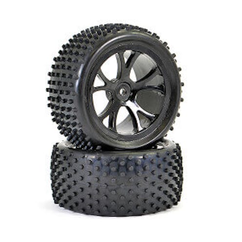 #FTX6301B - FTX VANTAGE REAR BUGGY TYRE MOUNTED ON WHEELS (PR) - BLACK