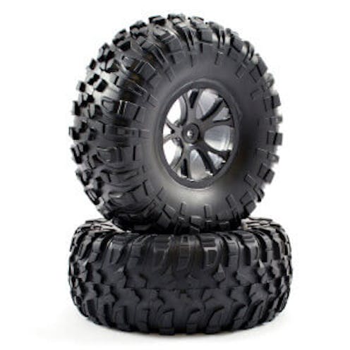 #FTX8335B - FTX OUTLAW PRE-MOUNTED WHEELS & TYRES - BLACK