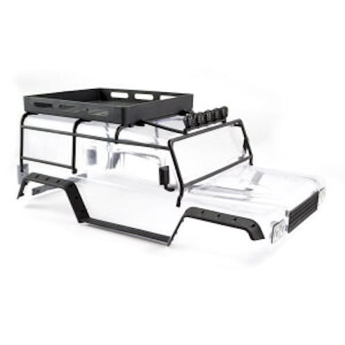 #FTX8488 - FTX KANYON CLEAR BODY W/ROLL CAGE  SPOTLIGHTS & TRAY