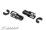 #XR305137 - TEAM XRAY STEEL SOLID AXLE DRIVESHAFT ADAPTERS - HUDY SPRING STEEL? (2)