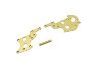 #K.OT215G - KYOSHO Rear side plate set Turbo Optima (2) Gold