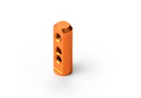#XR376261-O - TEAM XRAY X12'20 ALU SERVO MOUNT - ORANGE (2)