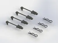 #AR390178 - ARRMA Body Clip Retainer 1/8 Scale Black (4)