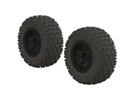 #AR550042 - ARRMA Fortress SC Tire Set Glued Black (2)