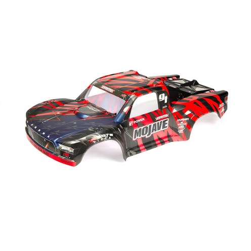 #ARA411004 - ARRMA MOJAVE 6S BLX Finished Body (Black/Red)