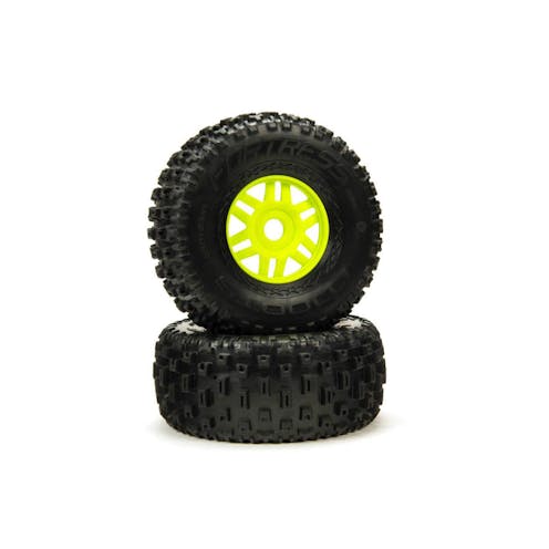 #ARA550068 - ARRMA dBoots 'Fortress' Tyre Set Glued Green (Pair)