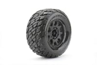 #JK1803CB - Jetko Extreme Tyre Monster Truck Rockform Belted on 3.8" 17mm Black Rims