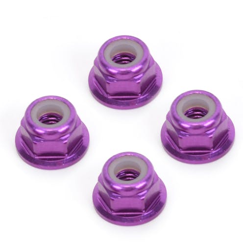#U2135 - Schumacher M4 Nyloc Wheel Nut - Purple Alloy (pk4)