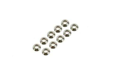 #K.UT017 - KYOSHO m3x6 tapered washer silver-10pcs-Ultima