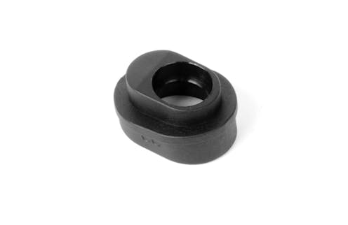 #XR362372 - TEAM XRAY COMPOSITE ANGLED HUB FOR BEVEL DRIVE GEAR - FRONT HS BULKHEAD - 2 DOTS