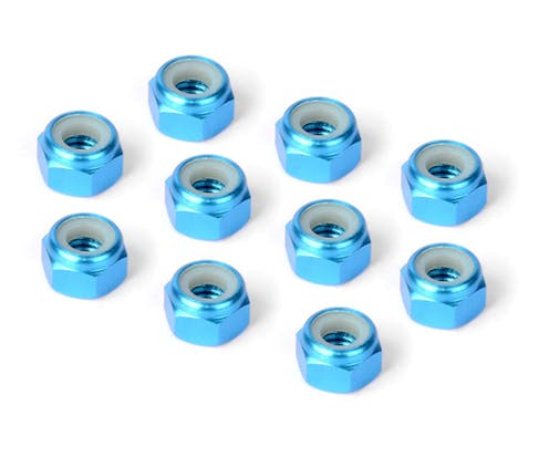 #DY296540-B - HUDY ALU NUT M4 - BLUE (10)