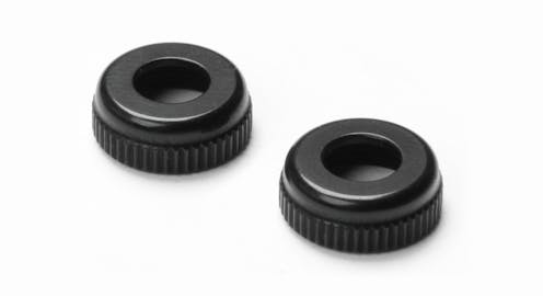 #XR308327-K - TEAM XRAY ALU CAP FOR XRAY SHOCK BODY #308322 - BLACK (2)