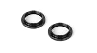 #XR308044-K - TEAM XRAY ULP ALU SHOCK ADJUSTABLE NUT - V2 - BLACK (2)