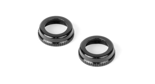 #XR308354-K - TEAM XRAY ULP ALU SHOCK CAP-NUT WITH VENT HOLE - BLACK (2)