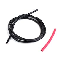 #AV1404-12 - Avid R/C Black 12awg silicone wire with red heatshrink (1 metre)