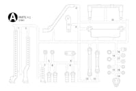 #TA51661 - TAMIYA TC-01 A Parts - Body Mounts x 2