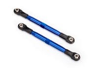 #TRX6742X - Traxxas Toe links (Tubes Blue-anodized, 7075-T6 aluminium, stronger than titanium) (87mm) (2 pcs) / rod ends (4 pcs) / aluminium wrench (1pc)