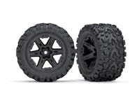 #TRX6773 - Traxxas RXT Black Tyres and Wheels (Pair)