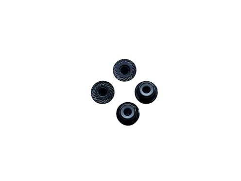 #BO7000 - Balls Out 4mm Serrated Nyloc Wheel Nut - 4pcs - Black