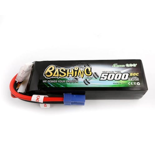 #GE3-5000-4C5 - GENS ACE BATTERY LIPO 4S 14.8V-5000-50C (EC5) 132X42X32MM 390G SOFT