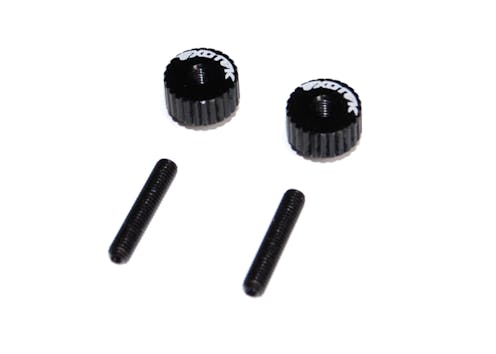 #EX1191-BLK - Exotek Racing Alloy M3 threaded twist thumb nuts - Black