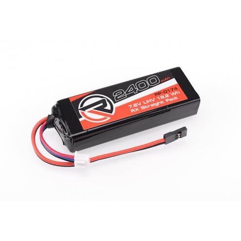 #RP0174 - RUDDOG 2400mAh 7.6V LiHV RX Straight Pack (Fits Associated/Mugen/Sworkz/Xray)