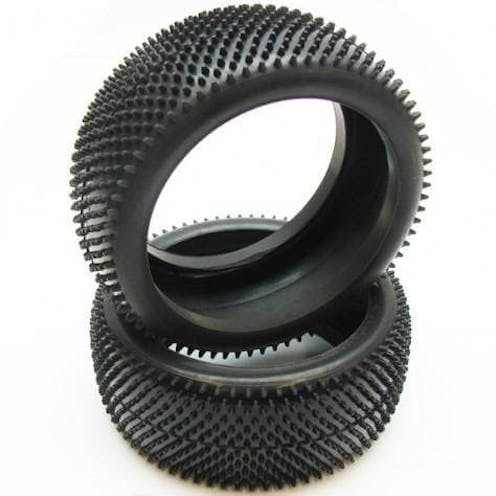 VR Tyres #VR-BS-141 - VR Tyres Small pin 1/8th Tyres - 1pr - BLACK