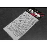 #BD-STC-015 - Bittydesign Vinyl Stencil - Electronic Circuit