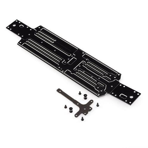 #RDRP0554 - RDRP Black 7075 aluminium 2.5mm milled main chassis (AE B74.1)
