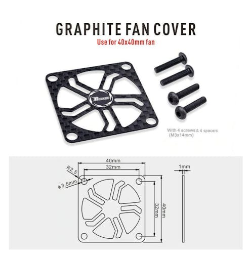 #SP-420003-21 - SURPASS GRAPHITE FAN COVER 40mm