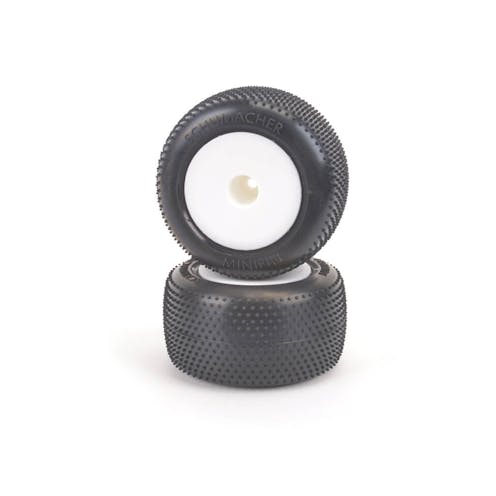 #U6881 - Schumacher MINI PIN - SILVER - TRUCK TYRE - PRE-GLUED PR