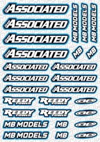 #BO-AS-B - Balls Out Associated Pre-Cut Stickers (A5) - BLUE