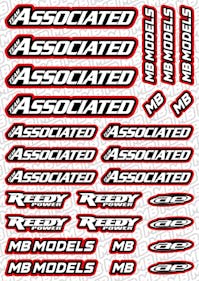 #BO-AS-R - Balls Out Associated Pre-Cut Stickers (A5) - RED