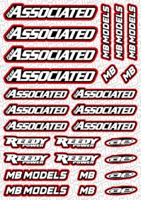 #BO-AS-R - Balls Out Associated Pre-Cut Stickers (A5) - RED