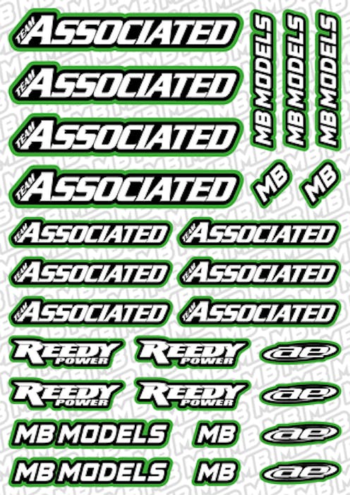 #BO-AS-G - Balls Out Associated Pre-Cut Stickers (A5) - GREEN