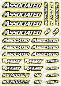 #BO-AS-Y - Balls Out Associated Pre-Cut Stickers (A5) - YELLOW