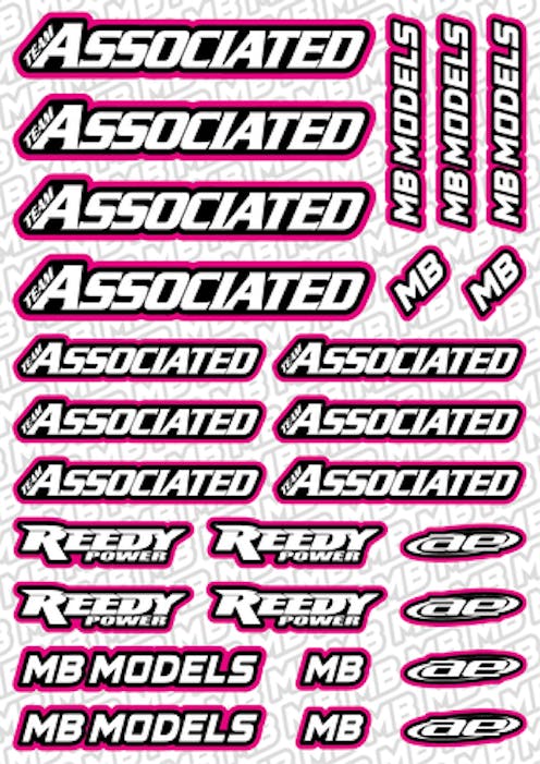 #BO-AS-P - Balls Out Associated Pre-Cut Stickers (A5) - PINK