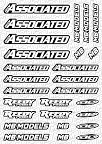 #BO-AS-W - Balls Out Associated Pre-Cut Stickers (A5) - WHITE