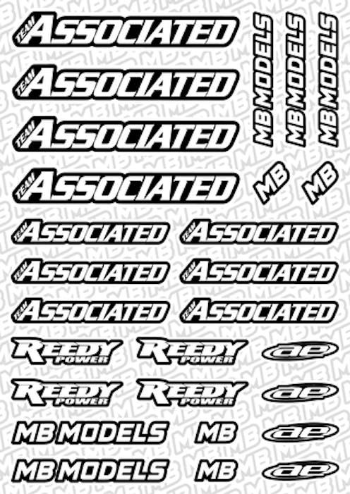 #BO-AS-W - Balls Out Associated Pre-Cut Stickers (A5) - WHITE