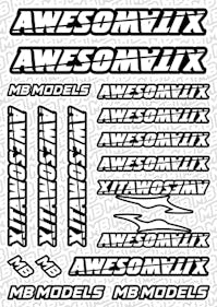 #BO-AWE-W - Balls Out Awesomatix Pre-Cut Stickers (A5) - WHITE