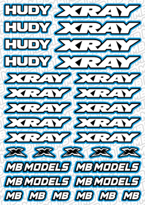 #BO-XR-B - Balls Out Xray Pre-Cut Stickers (A5) - BLUE