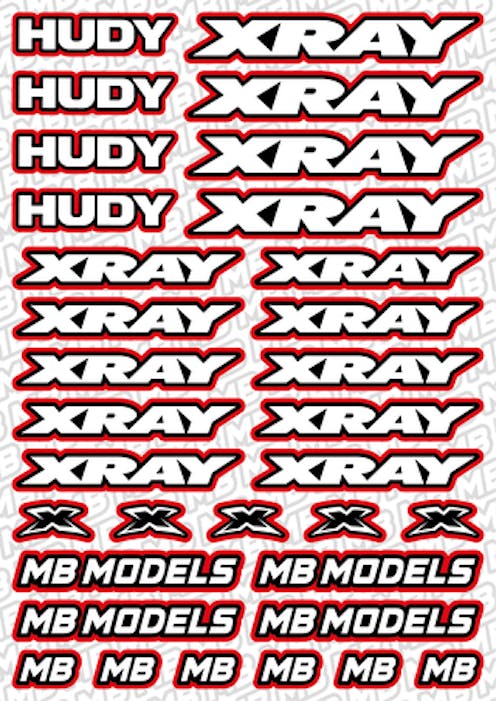 #BO-XR-R - Balls Out Xray Pre-Cut Stickers (A5) - RED