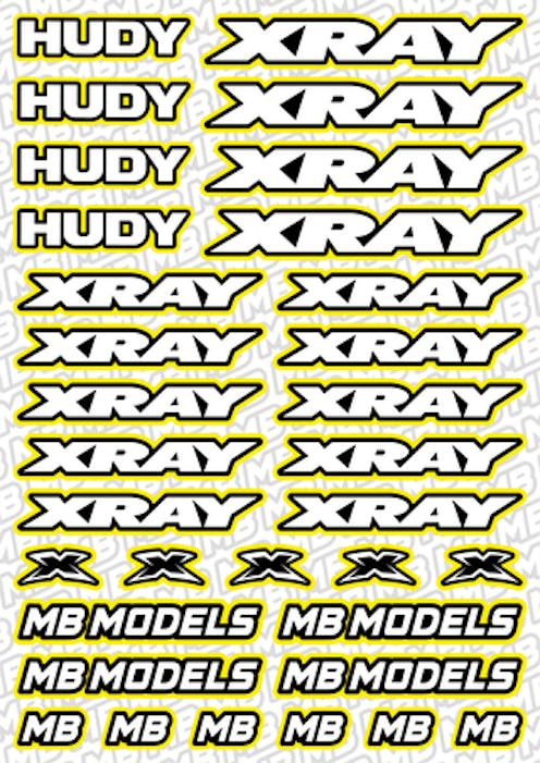 #BO-XR-Y - Balls Out Xray Pre-Cut Stickers (A5) - YELLOW